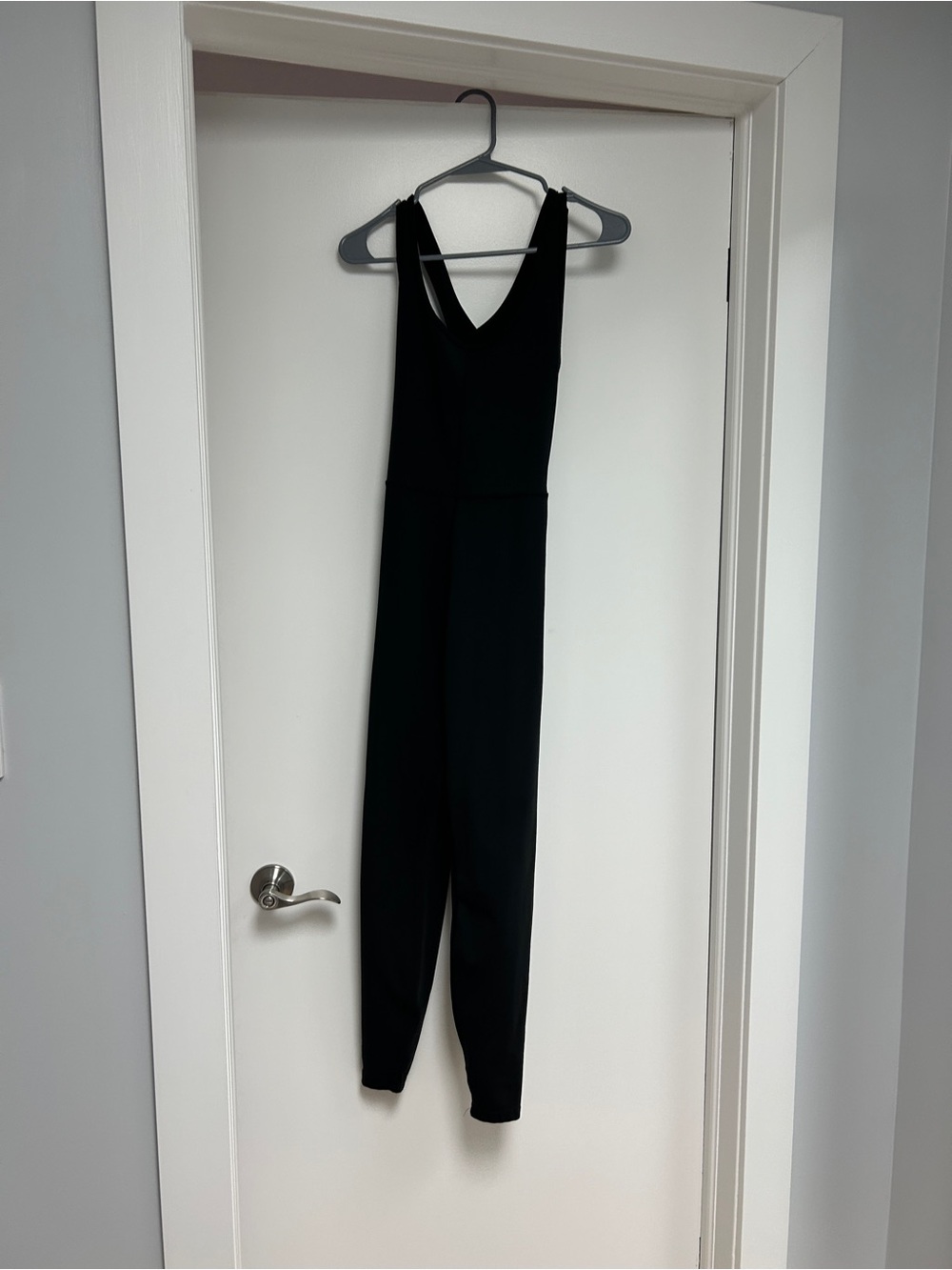 Ardene Black V-Neck Sleeveless Jumpsuit with Criss Cross Back